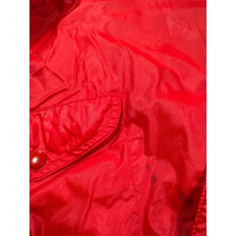 Polo Ralph Lauren Vintage Spell Out Windbreaker Jacket Red White Men's XL